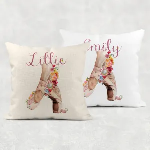 Ballet Shoes Personalised Cushion