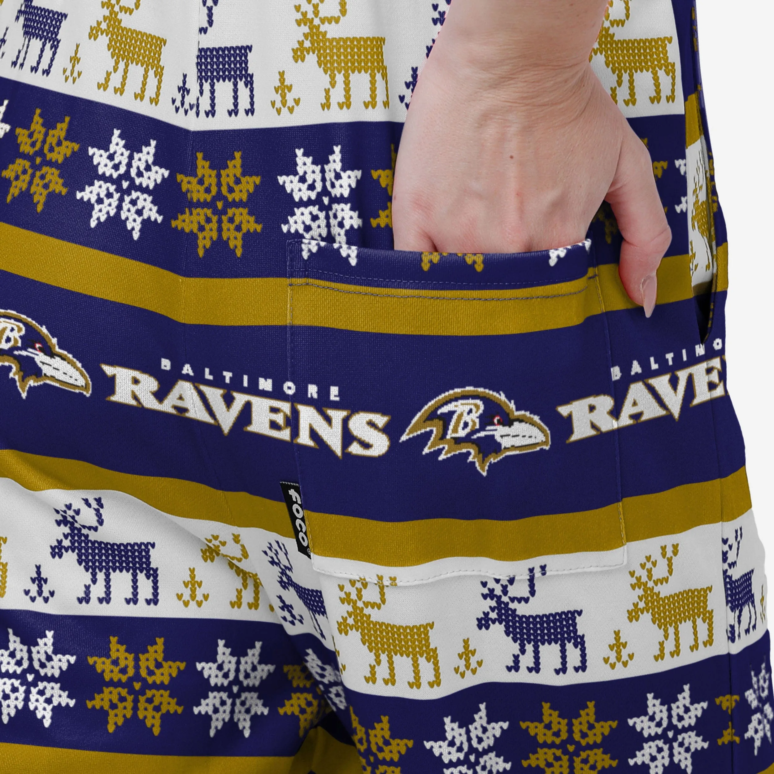 Baltimore Ravens Womens Ugly Home Gating Bib Overalls