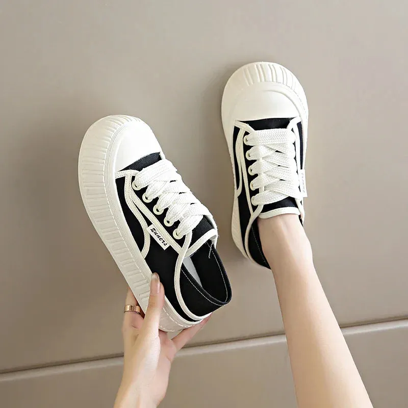 binfenxie  -  Fashion Women's Canvas Shoes Low Top Fashion Casual Sneakers Claasic Walking Comfortable Non Slip Running Tennis