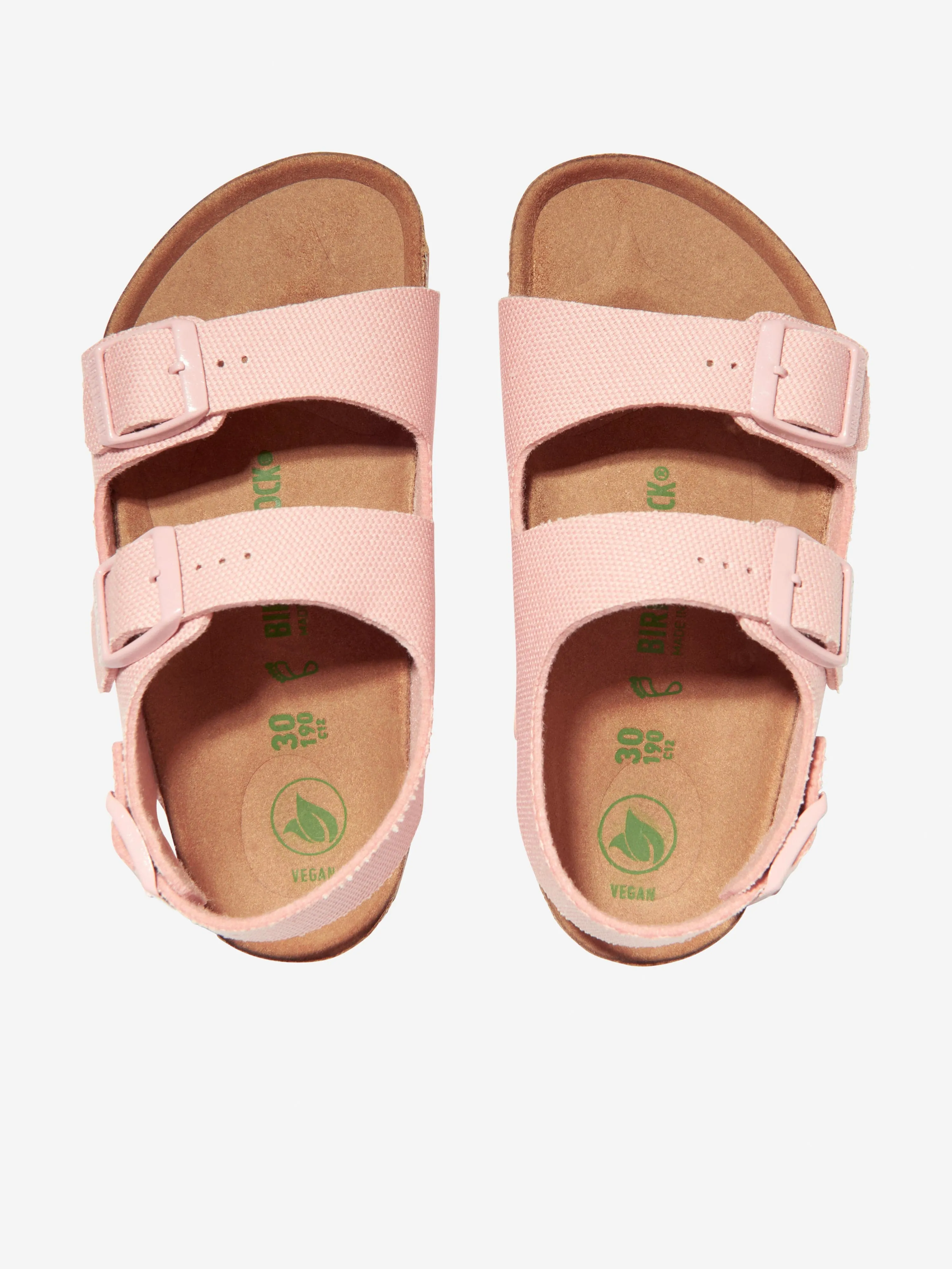 BIRKENSTOCK Girls Milano TEX Canvas Sandals in Pink