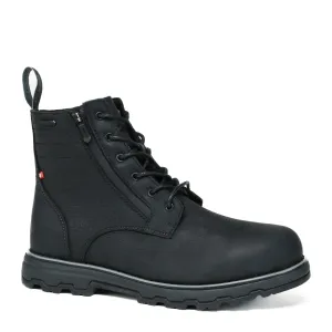 Black Double Zipper Men's Winter Boots