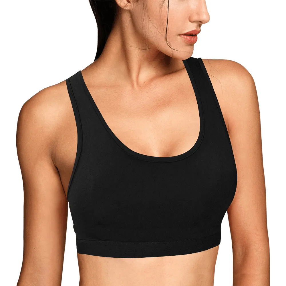 Black Women's Athletic Sports Bra