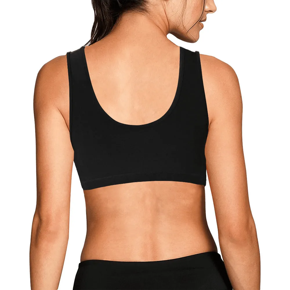 Black Women's Athletic Sports Bra