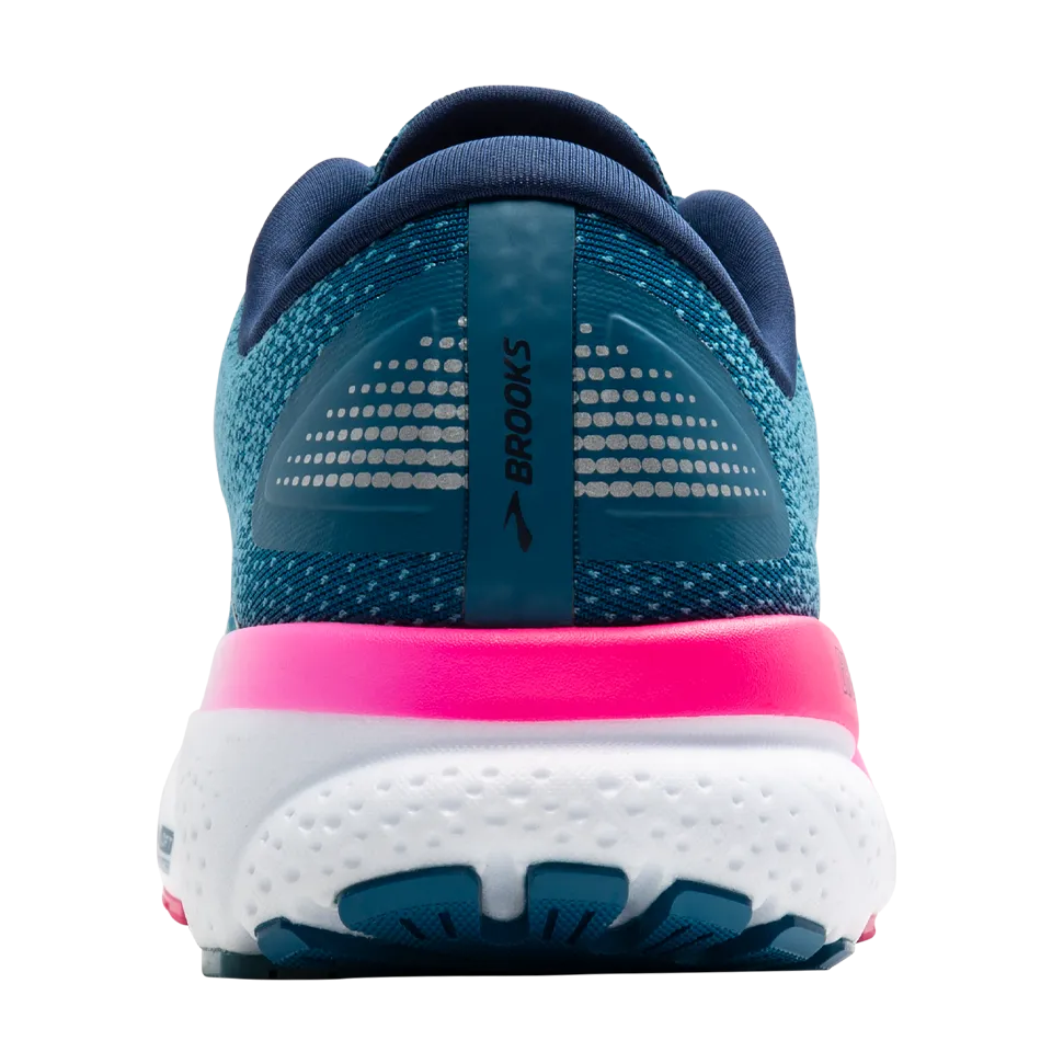 Brooks Women's Ghost 16 GTX B Width Moroccan Blue/Pink/Yellow