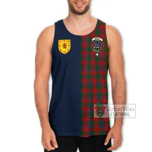 Bruce Old Tartan Men's Tank Top Alba with Scottish Lion Royal Arm Half Style