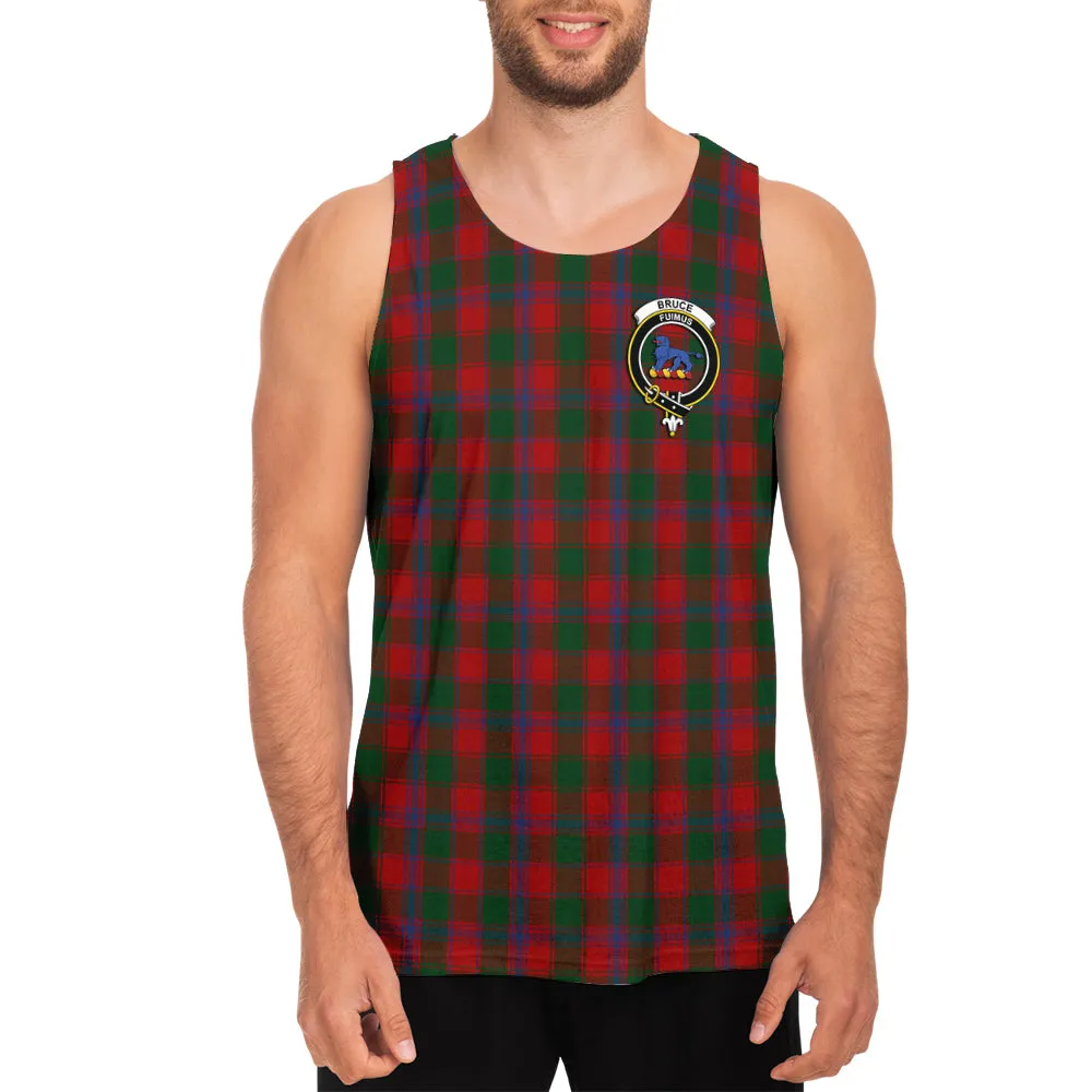 Bruce Old Tartan Mens Tank Top with Family Crest