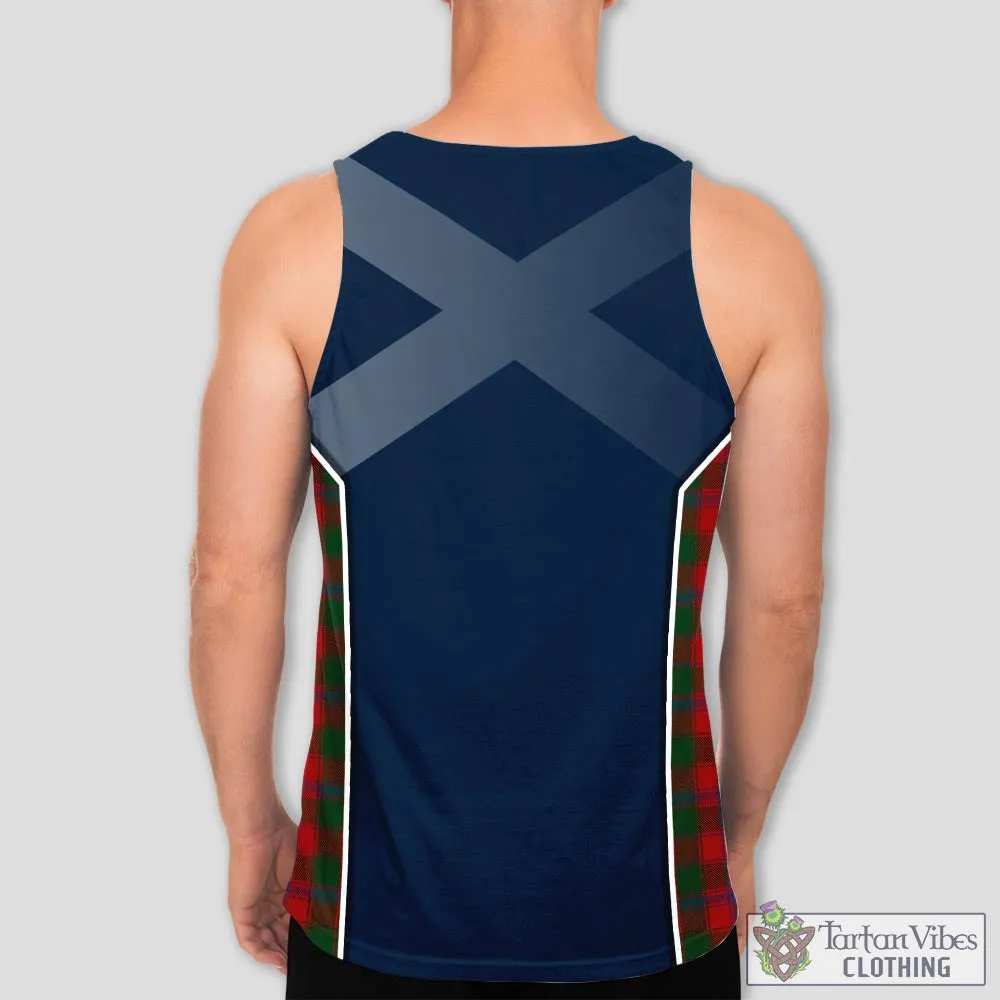 Bruce Old Tartan Men's Tanks Top with Family Crest and Scottish Thistle Vibes Sport Style