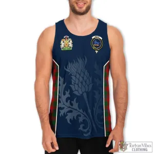 Bruce Old Tartan Men's Tanks Top with Family Crest and Scottish Thistle Vibes Sport Style