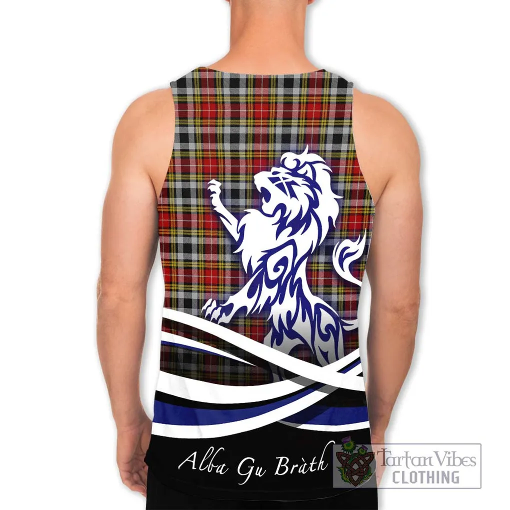 Buchanan Old Dress Tartan Men's Tank Top with Alba Gu Brath Regal Lion Emblem