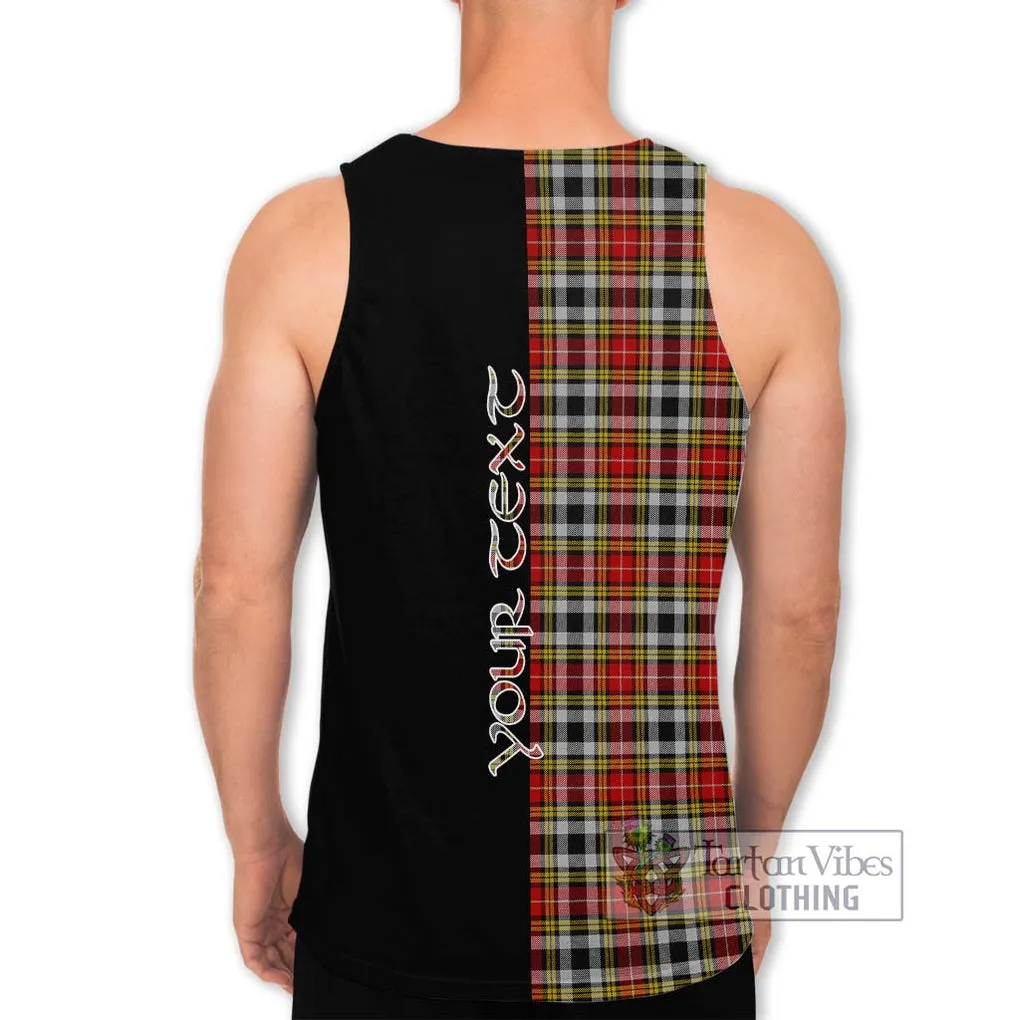 Buchanan Old Dress Tartan Men's Tank Top with Family Crest and Half Of Me Style