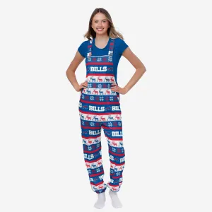 Buffalo Bills Womens Ugly Home Gating Bib Overalls