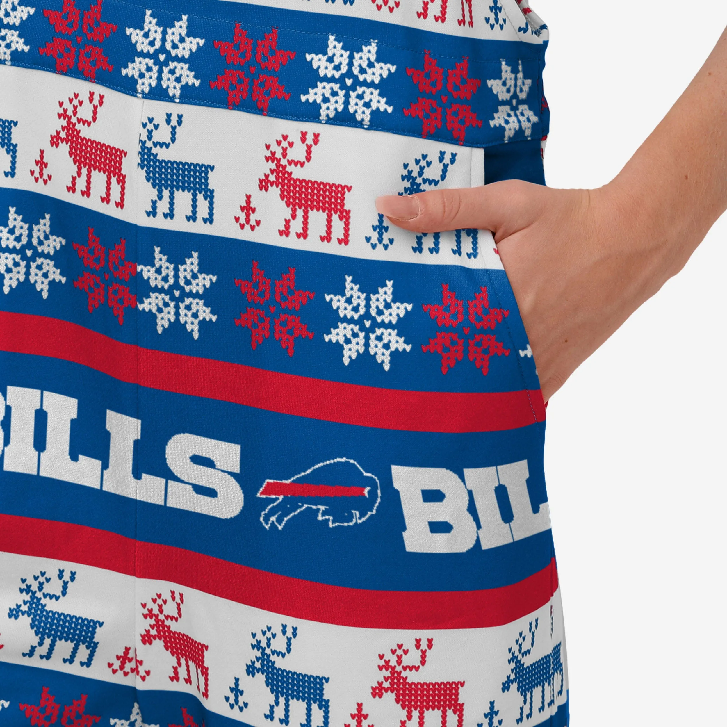 Buffalo Bills Womens Ugly Home Gating Bib Overalls