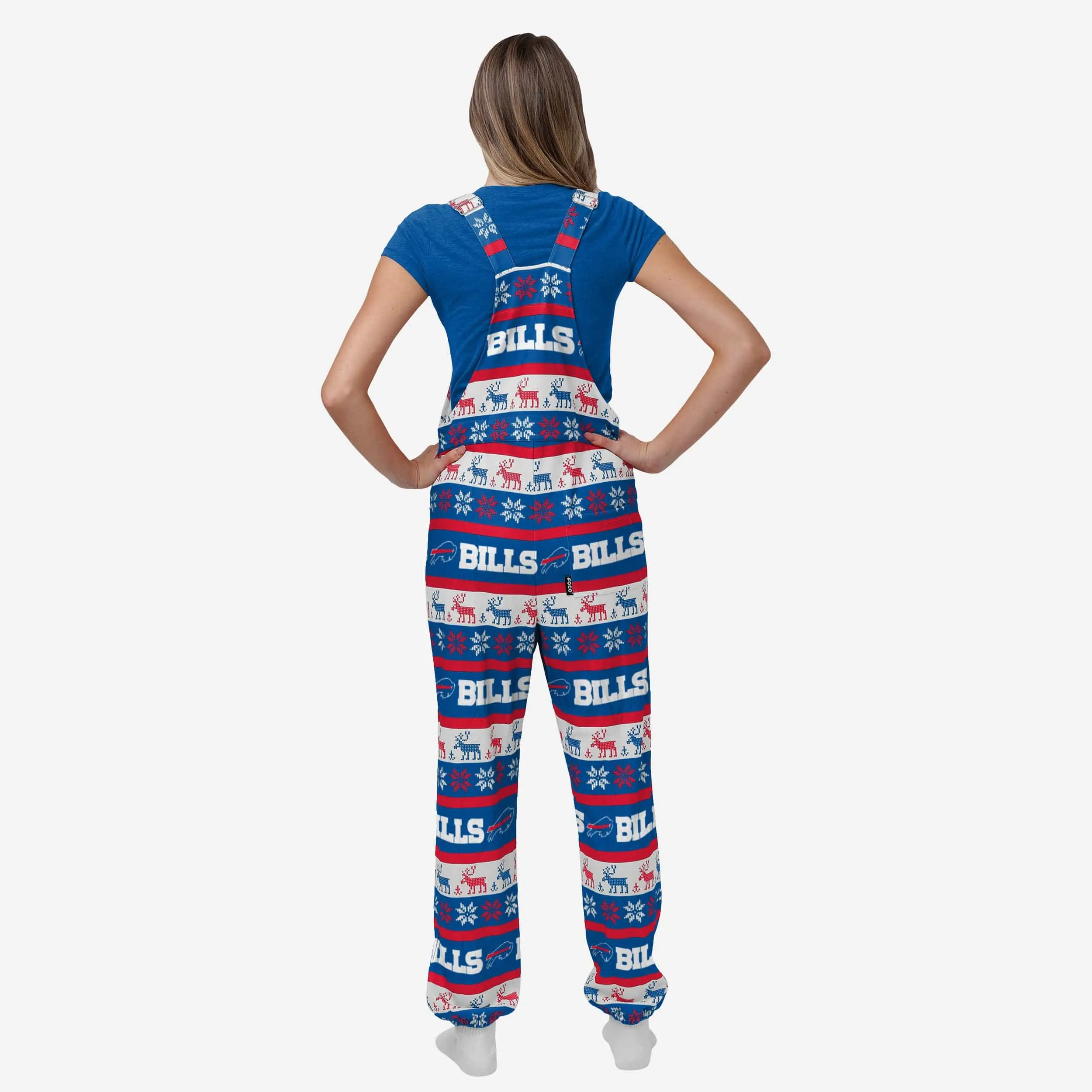 Buffalo Bills Womens Ugly Home Gating Bib Overalls