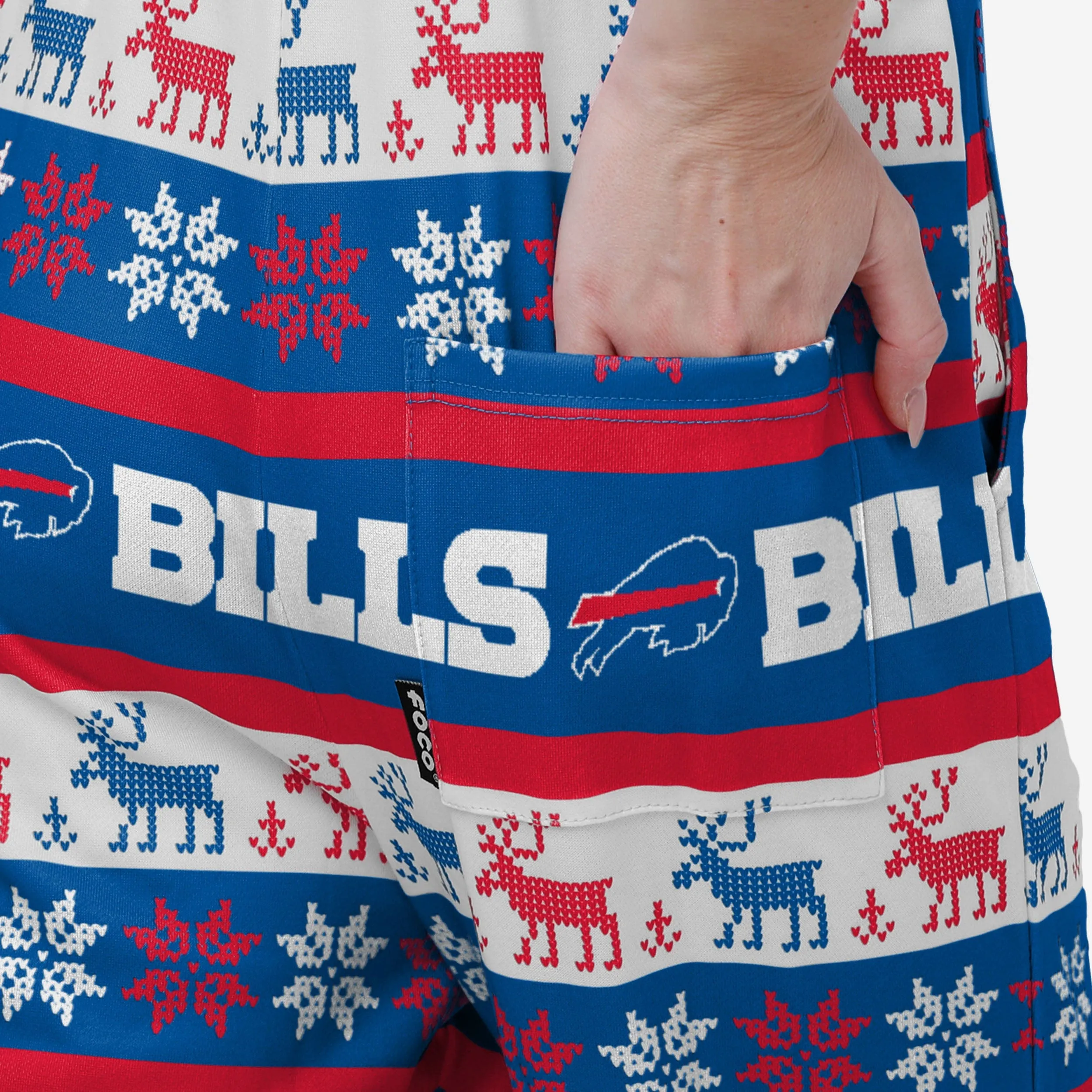 Buffalo Bills Womens Ugly Home Gating Bib Overalls