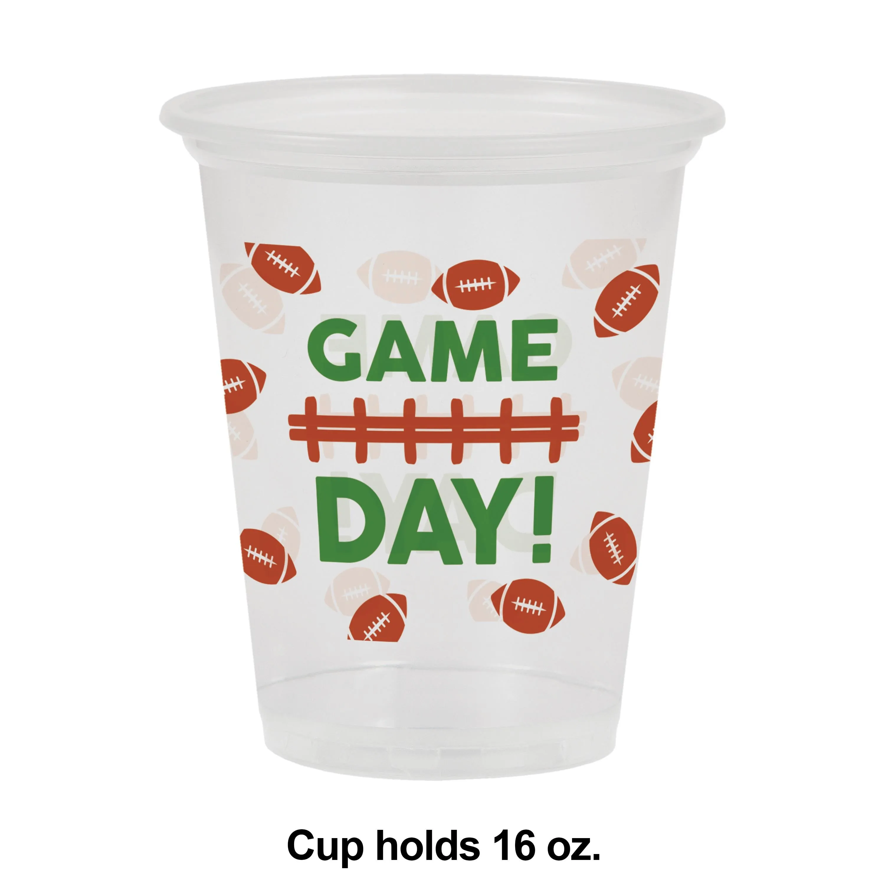 Bulk Football Plastic Cup 16 oz (96 per Case)