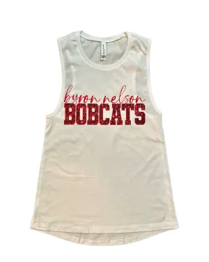 Byron Nelson Bobcats Pink Glitter Tank