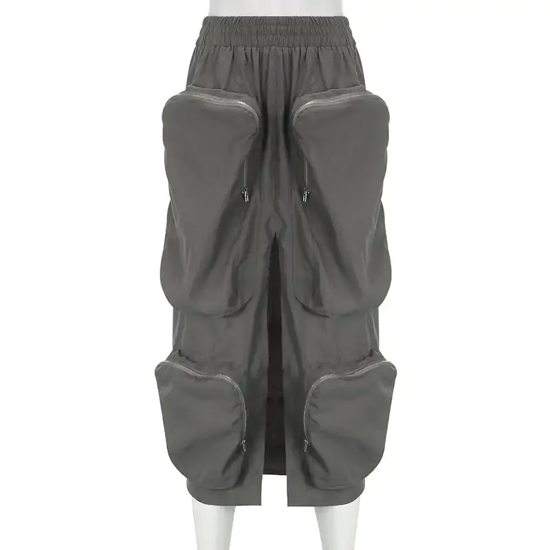 Cargo Midi Skirt^