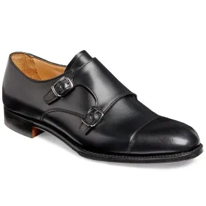 CHEANEY Shoes - Edmund Double Buckle Monk - Black Calf