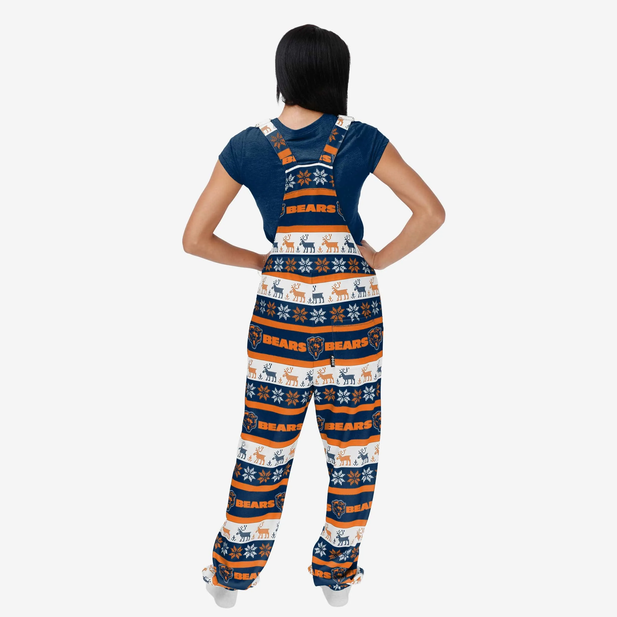 Chicago Bears Womens Ugly Home Gating Bib Overalls