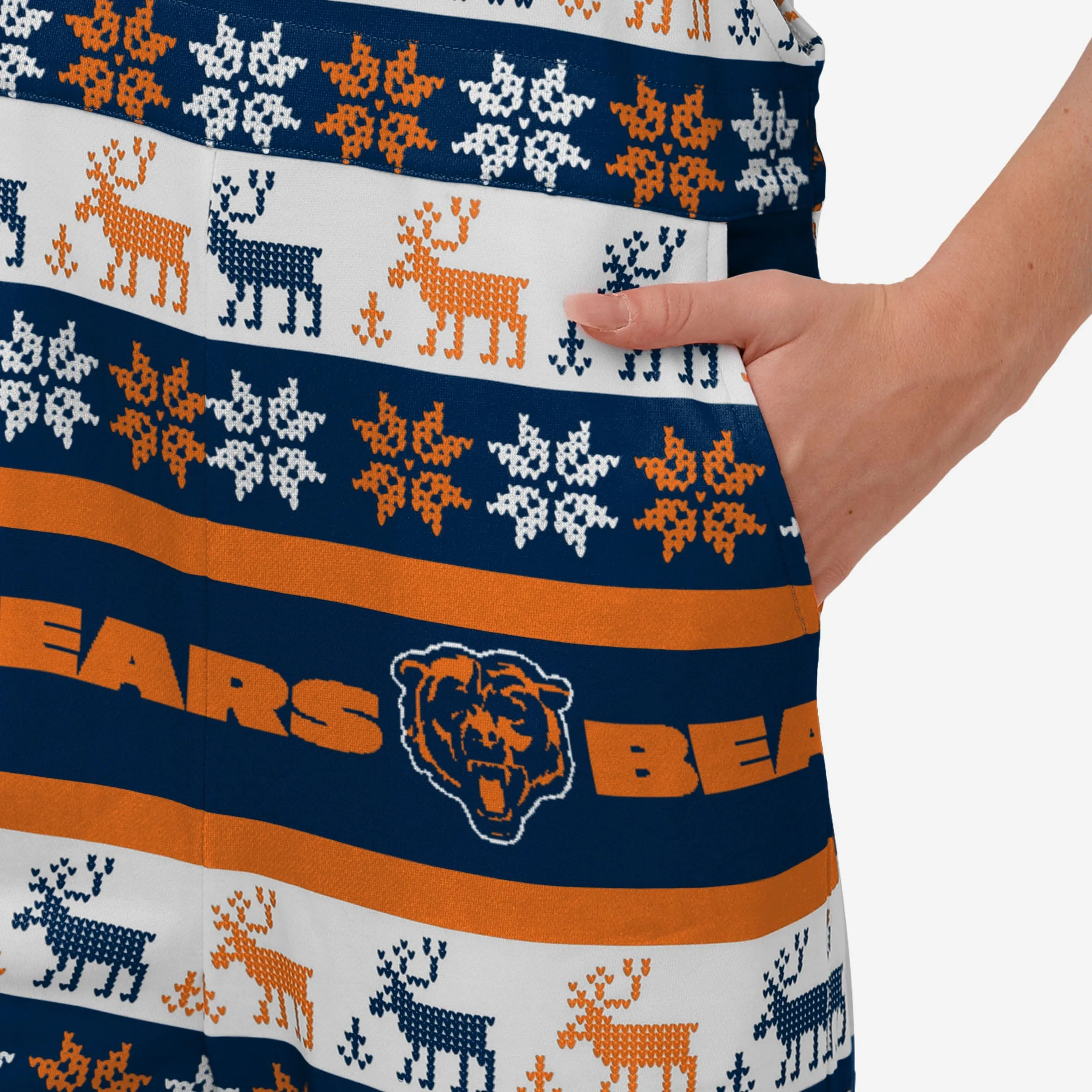 Chicago Bears Womens Ugly Home Gating Bib Overalls