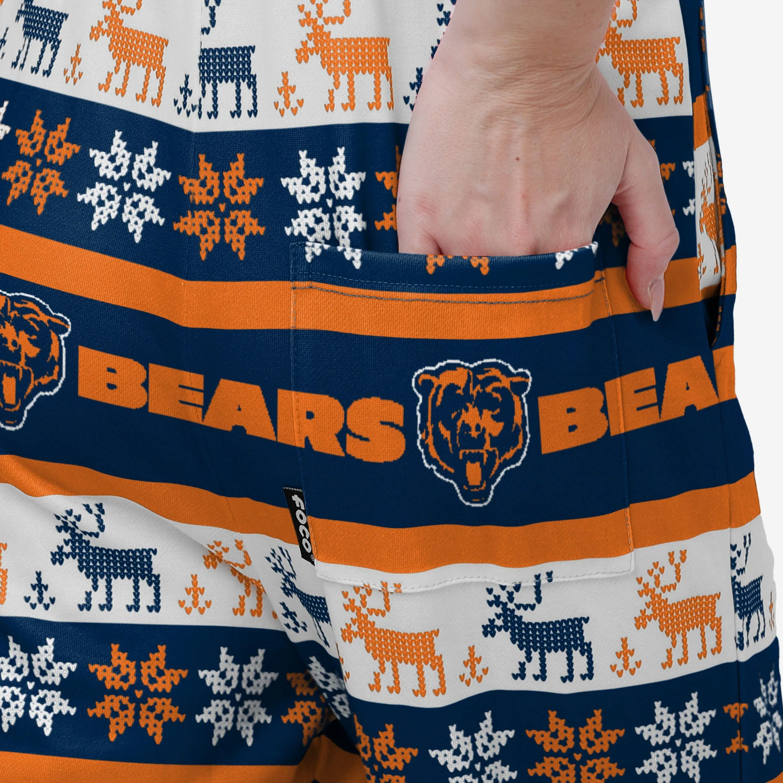 Chicago Bears Womens Ugly Home Gating Bib Overalls