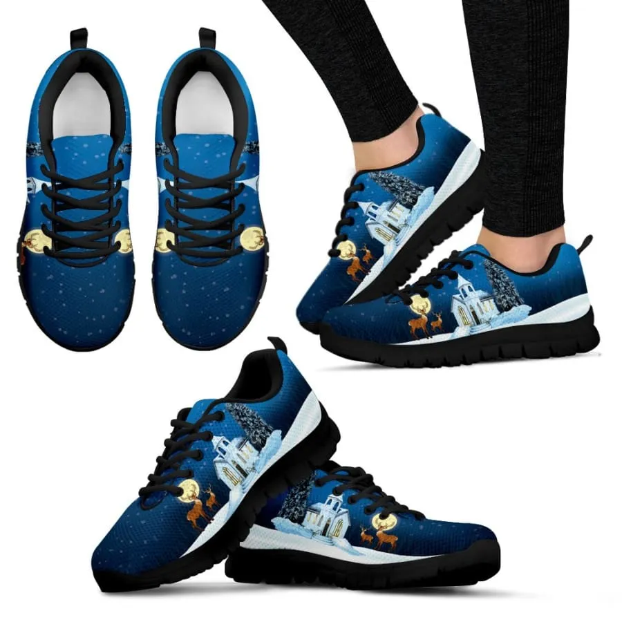 Christmas Night Women's Sneakers|Christmas Themed Running Shoes