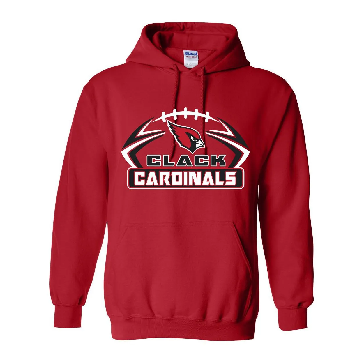 Clack Cardinals - Football Hoodie