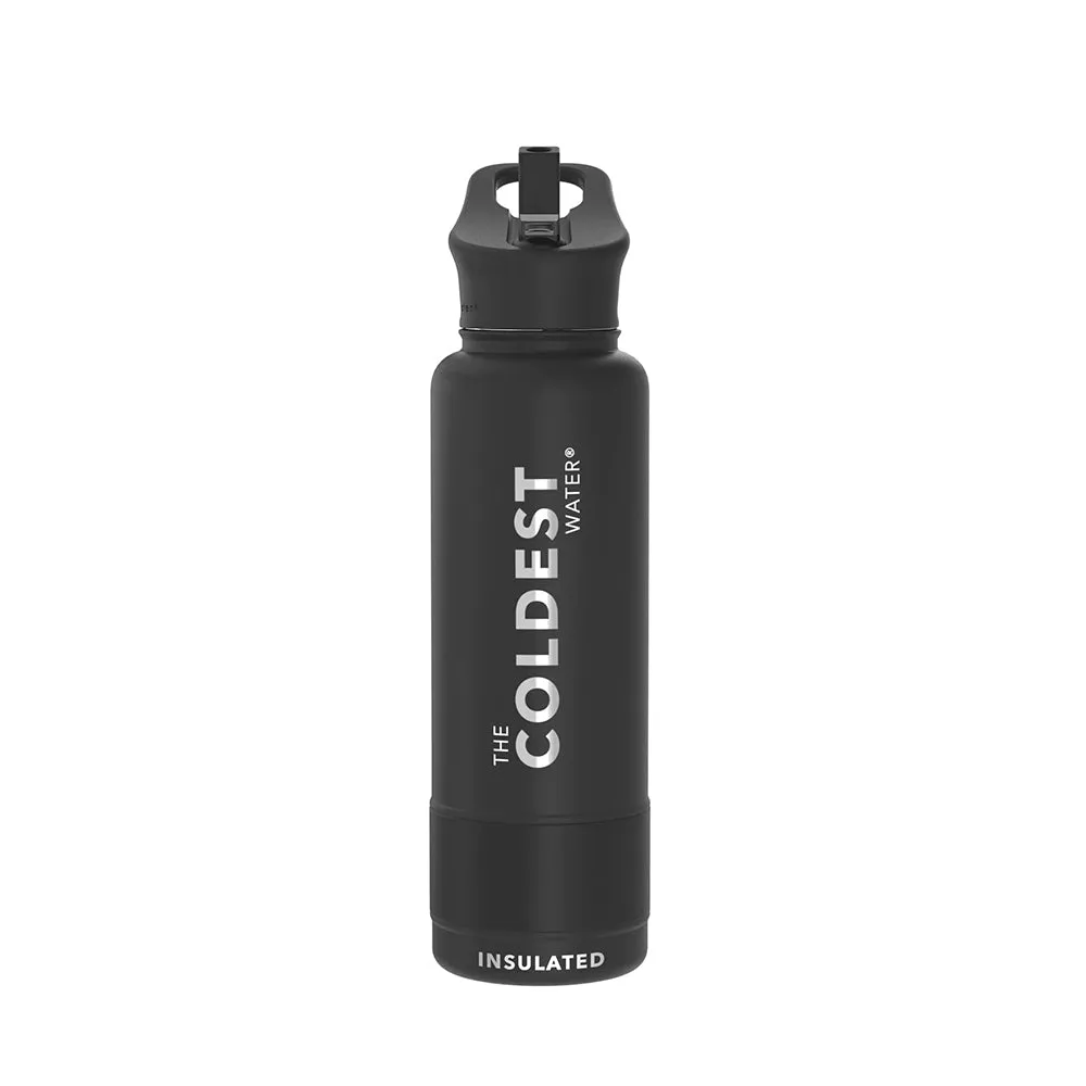 COLDEST 40 Oz (1.2 L) Sports Water Bottle with Wide Mouth Straw Lid