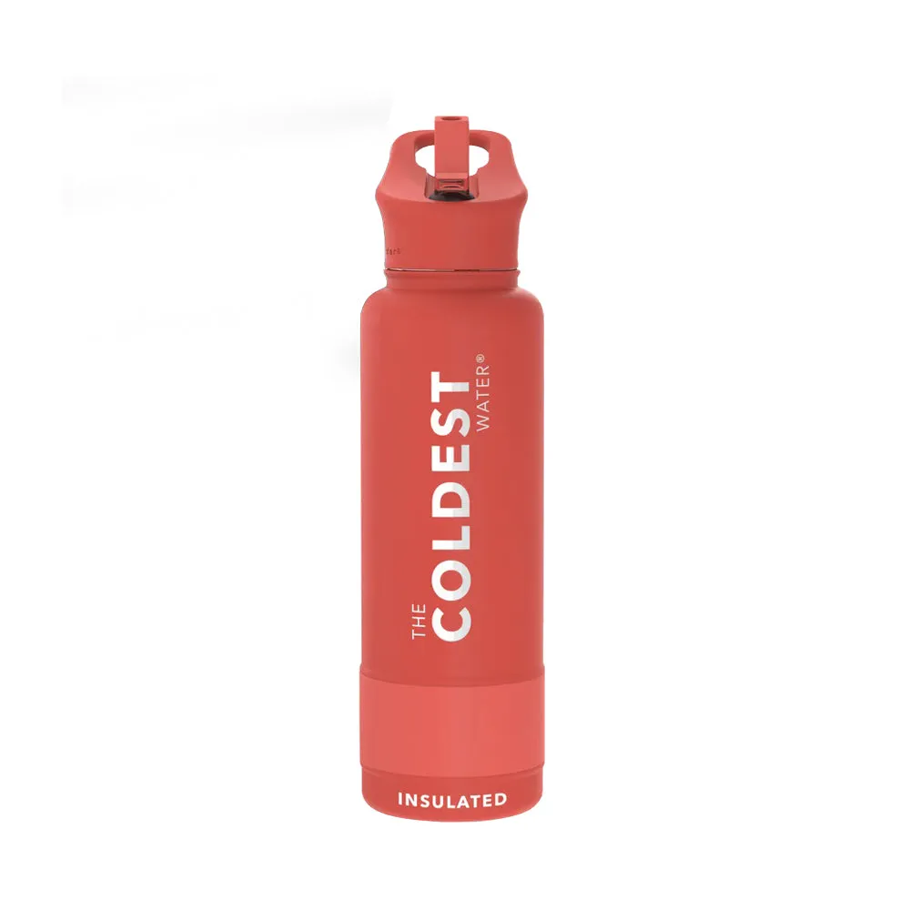 COLDEST 40 Oz (1.2 L) Sports Water Bottle with Wide Mouth Straw Lid