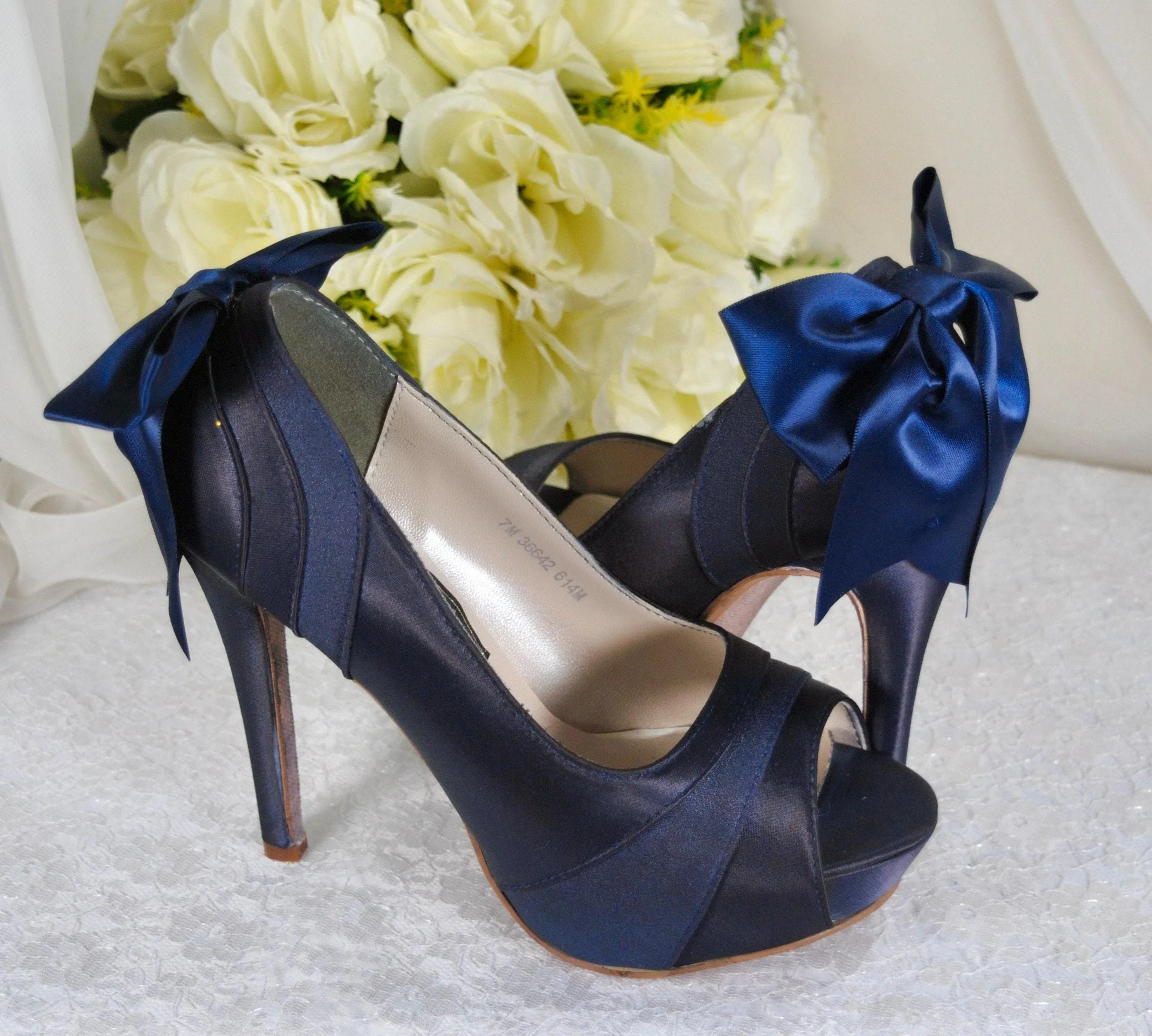 DARK NAVY Wedding Shoes Size UK4/US6.5