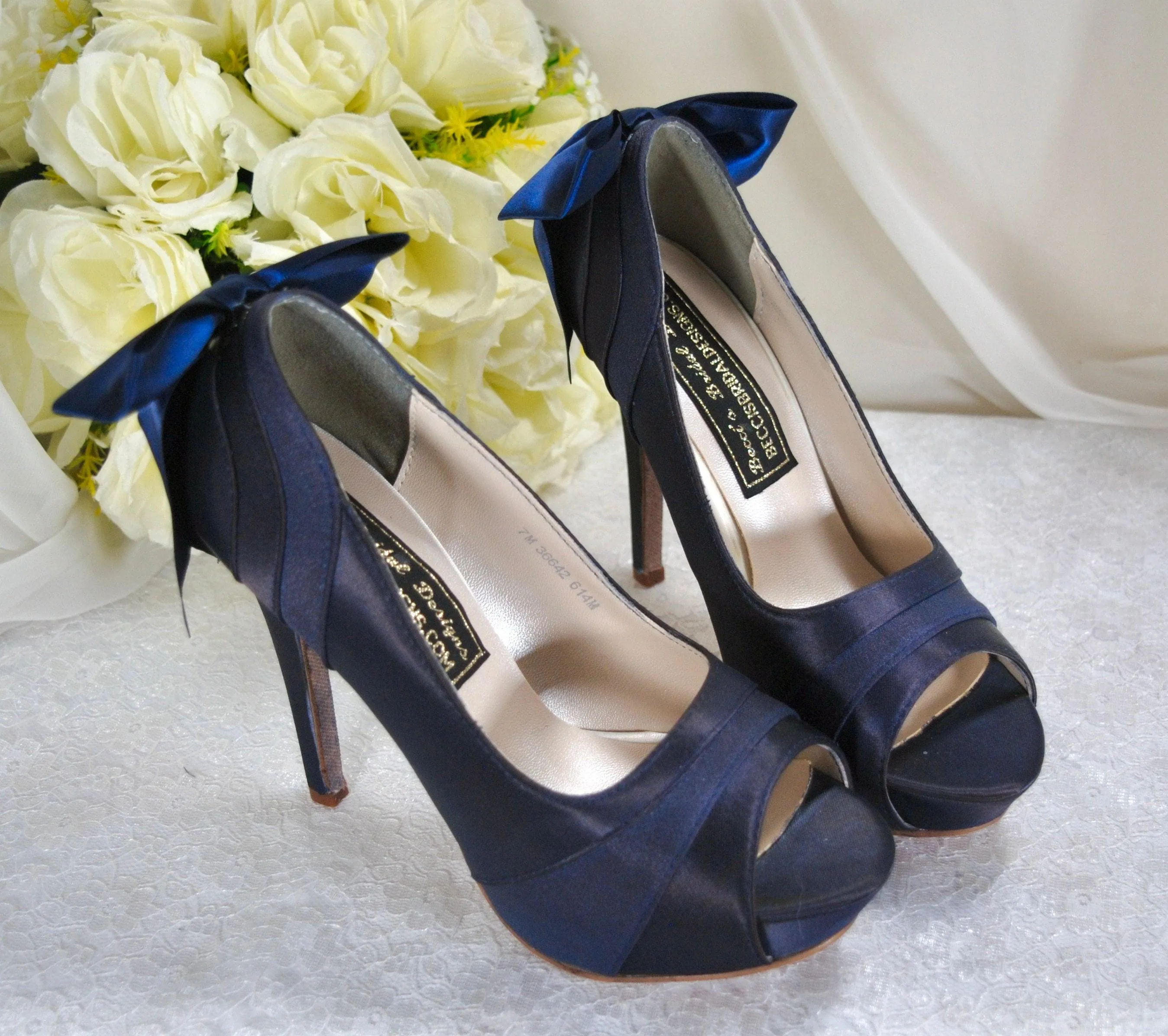 DARK NAVY Wedding Shoes Size UK4/US6.5