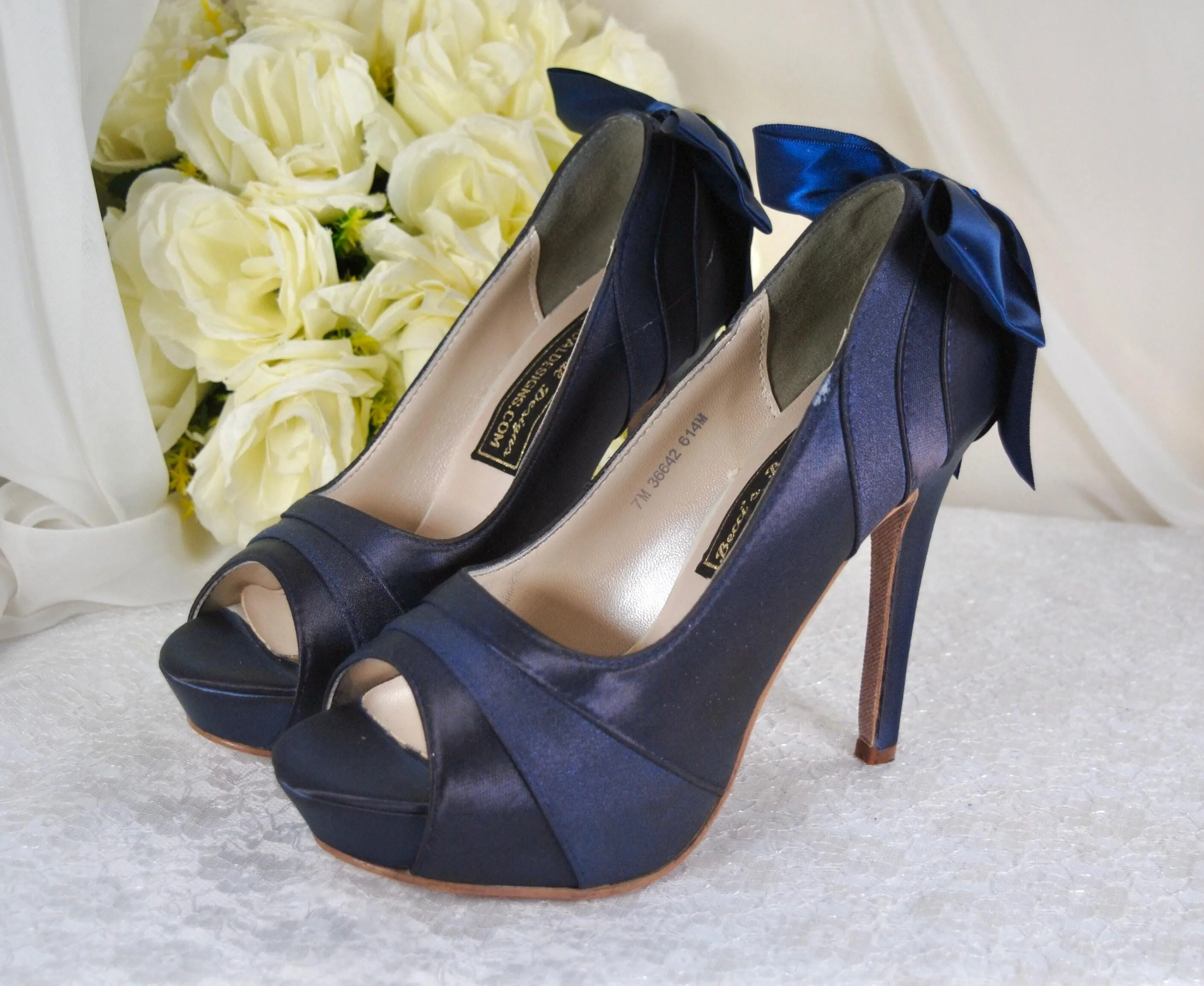 DARK NAVY Wedding Shoes Size UK4/US6.5