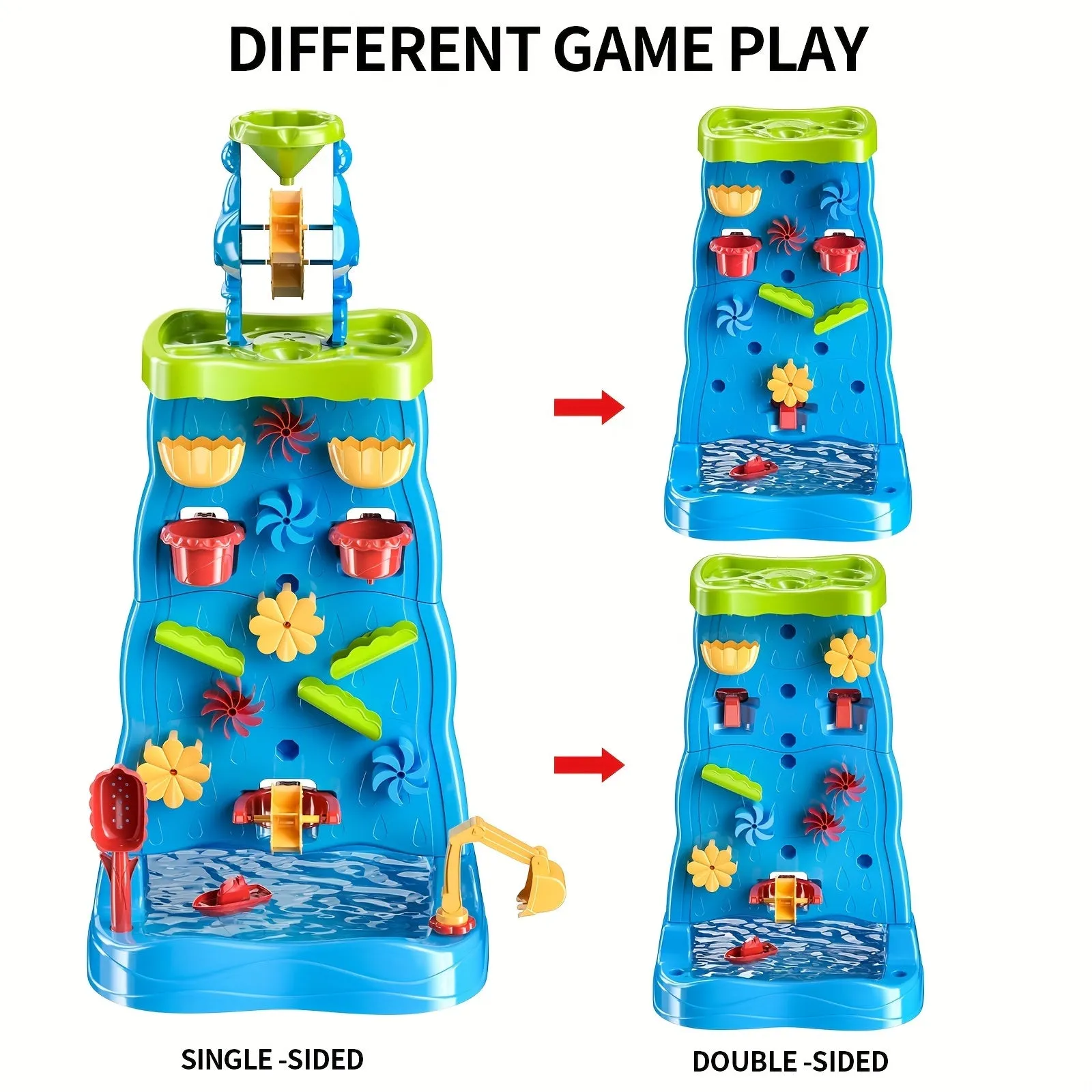 Doublesided Water Sand Table Maze for Toddlers 32pc Outdoor Sensory Toy