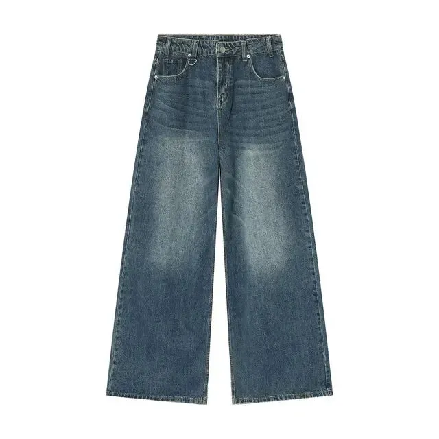 Faded Navy Blue Baggy Jeans