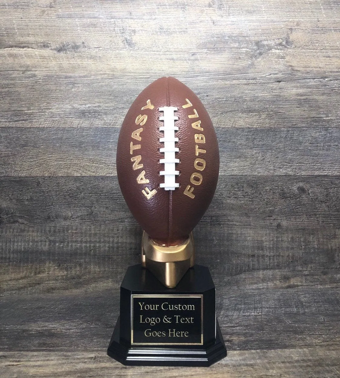 Fantasy Football FULL SIZE Color Trophy FFL Trophy 17" Football 6 or 12 Year Perpetual Championship League Award Winner