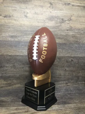 Fantasy Football FULL SIZE Color Trophy FFL Trophy 17" Football 6 or 12 Year Perpetual Championship League Award Winner