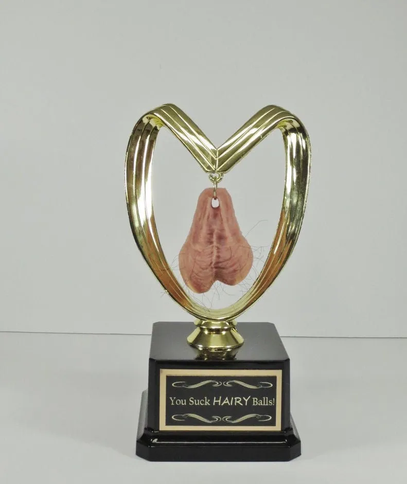 Fantasy Football Loser Trophy You Suck Balls Last Place FFL Sacko Trophy You've Got Balls Funny Trophy Adult Humor Gag Gift Testicle