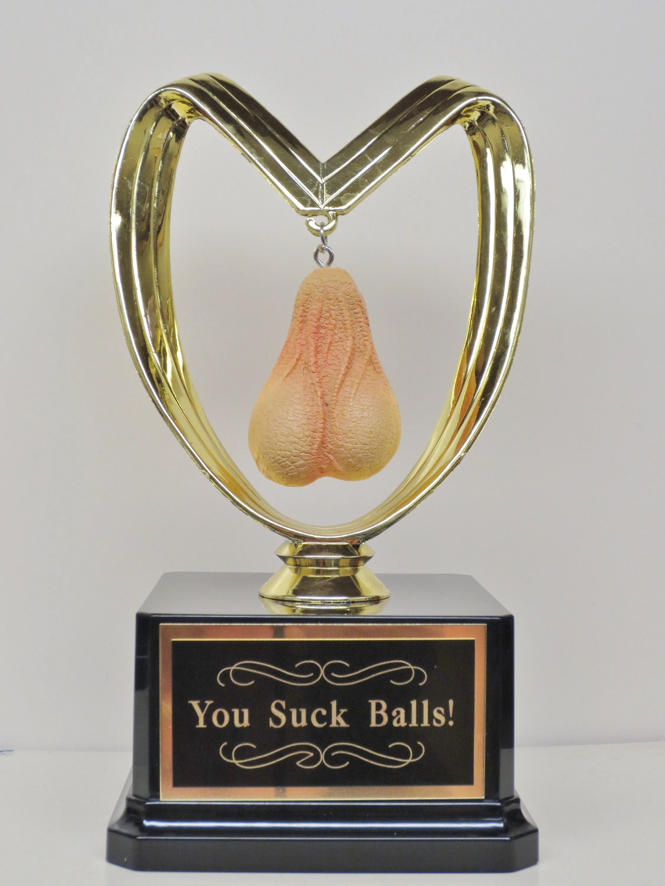 Fantasy Football Loser Trophy You Suck Balls Last Place FFL Sacko Trophy You've Got Balls Funny Trophy Adult Humor Gag Gift Testicle