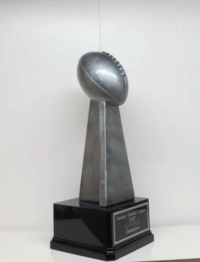 Fantasy Football Trophy 13" FFL Trophy Fantasy Football League Champion Silver Trophy Championship Trophy Fantasy Winner Award