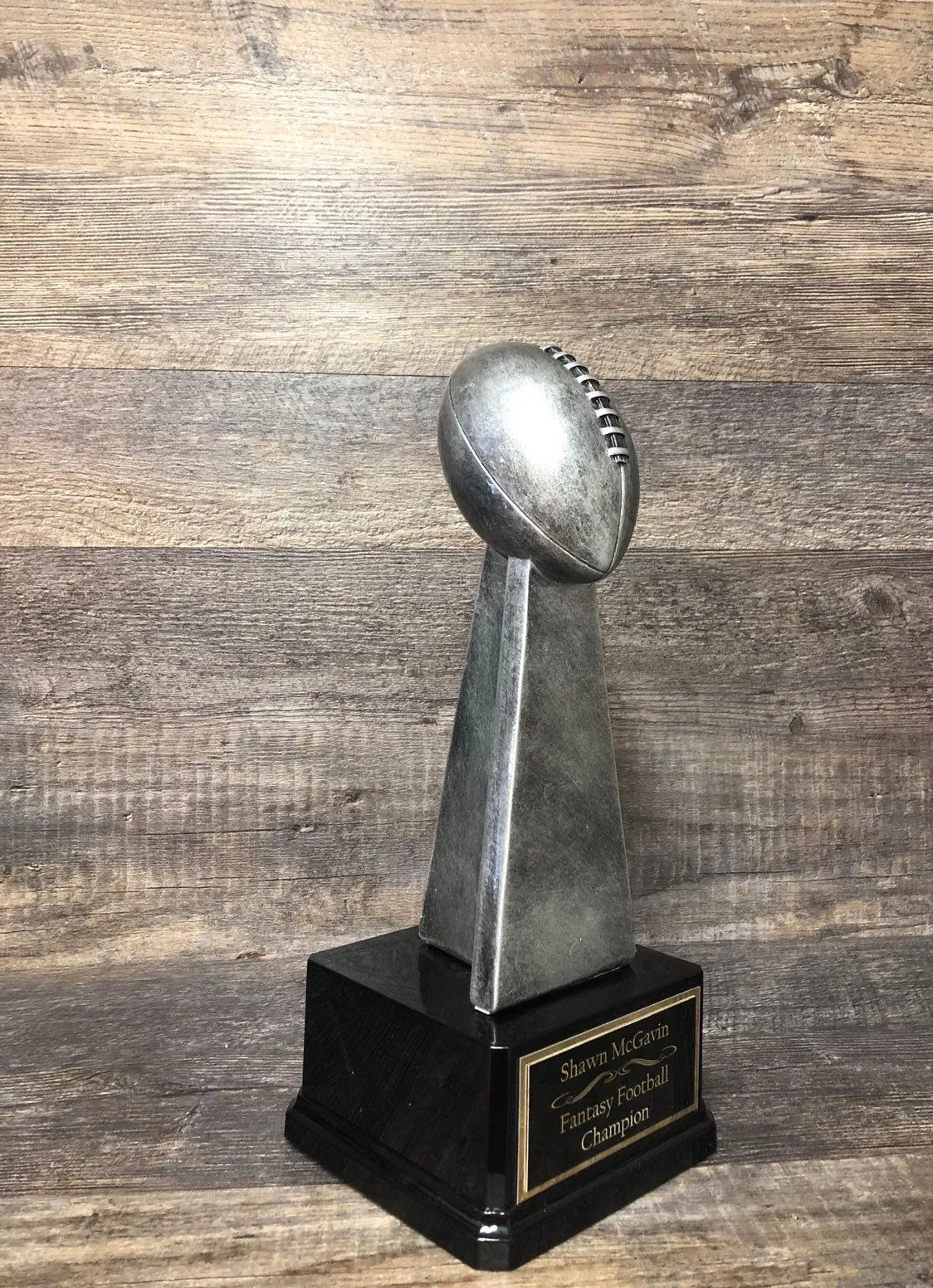 Fantasy Football Trophy 13" FFL Trophy Fantasy Football League Champion Silver Trophy Championship Trophy Fantasy Winner Award