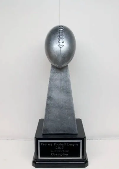 Fantasy Football Trophy 13" FFL Trophy Fantasy Football League Champion Silver Trophy Championship Trophy Fantasy Winner Award