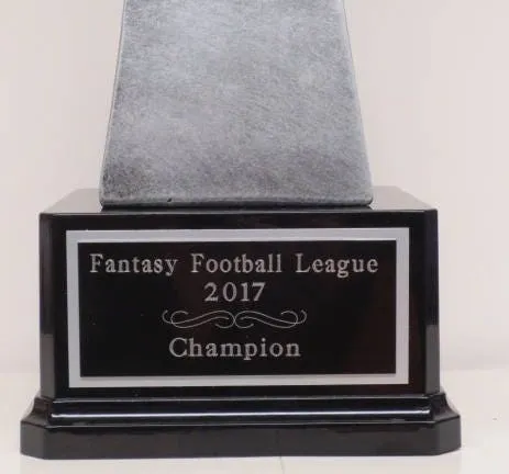 Fantasy Football Trophy 13" FFL Trophy Fantasy Football League Champion Silver Trophy Championship Trophy Fantasy Winner Award