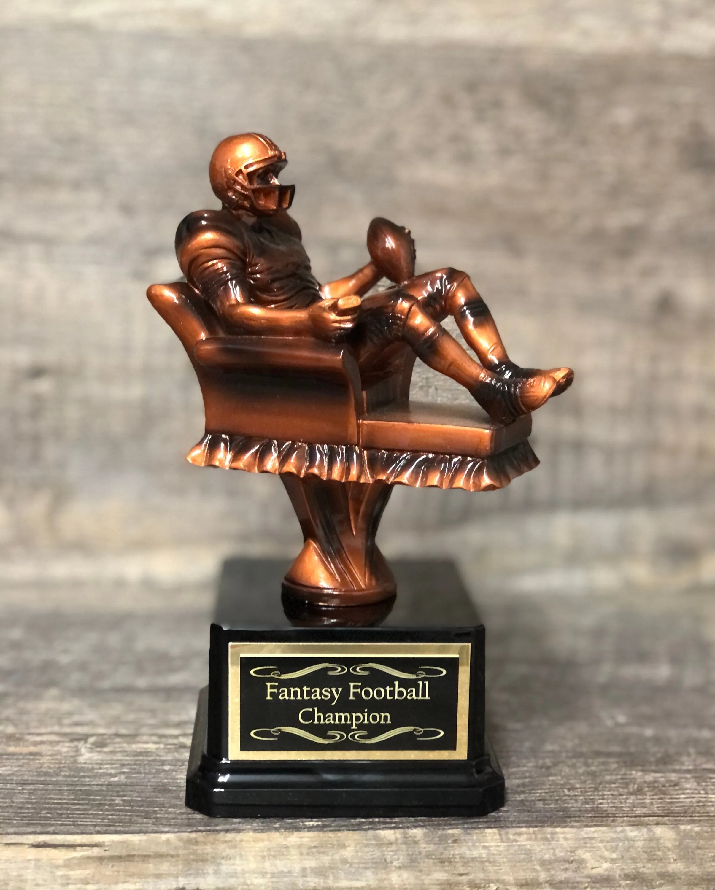 Fantasy Football Trophy Award Armchair Quarterback Football Trophy League Winner 9" Custom Personalized Trophy Free Engraving