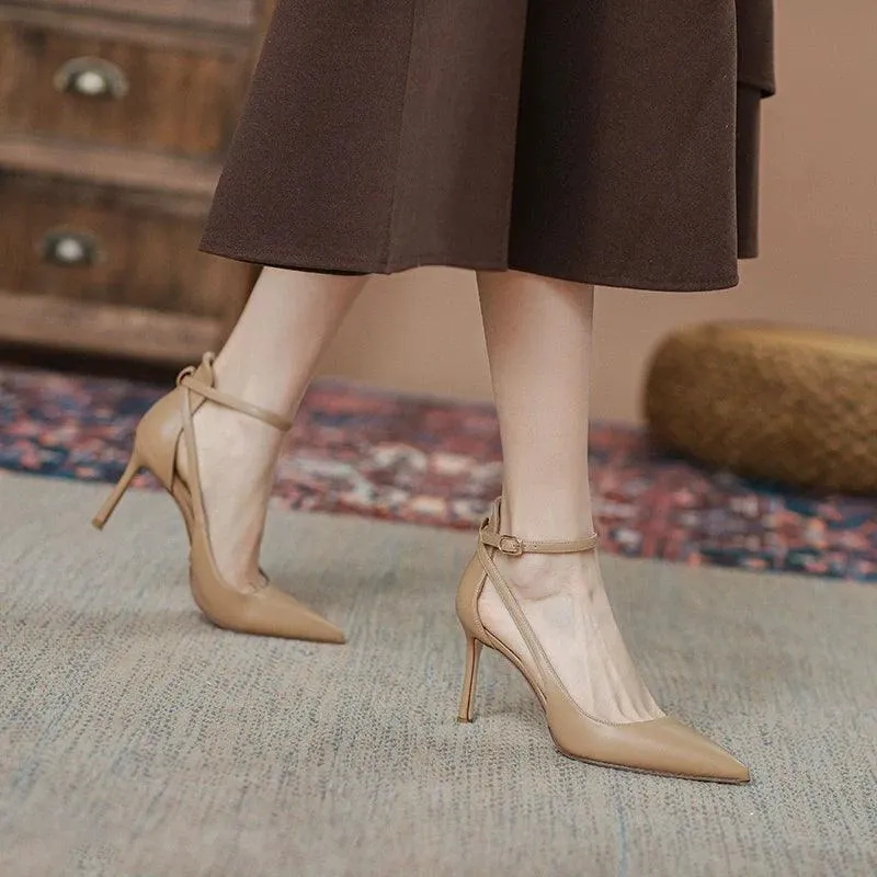 Feiyan Khaki High Heel Shoes: Chic Footwear for Style Lovers