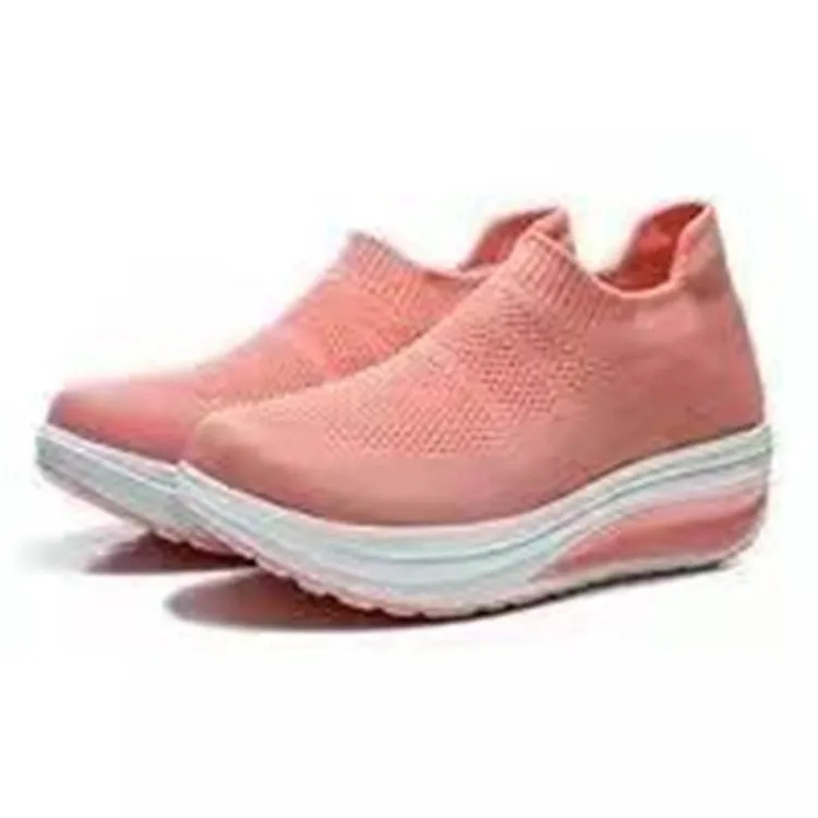 Flyknit breathable slip on sneakers summer casual tennis shoes for women