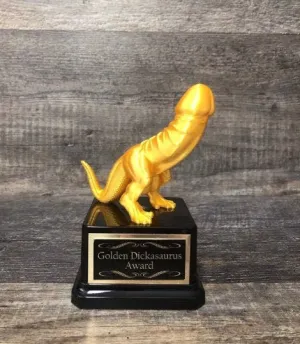 Funny Trophy Golden Dickasaurus Award You're A Dick Sacko Fantasy Football League LOSER Trophy FFL Last Place Fantasy Dickhead Penis Funny