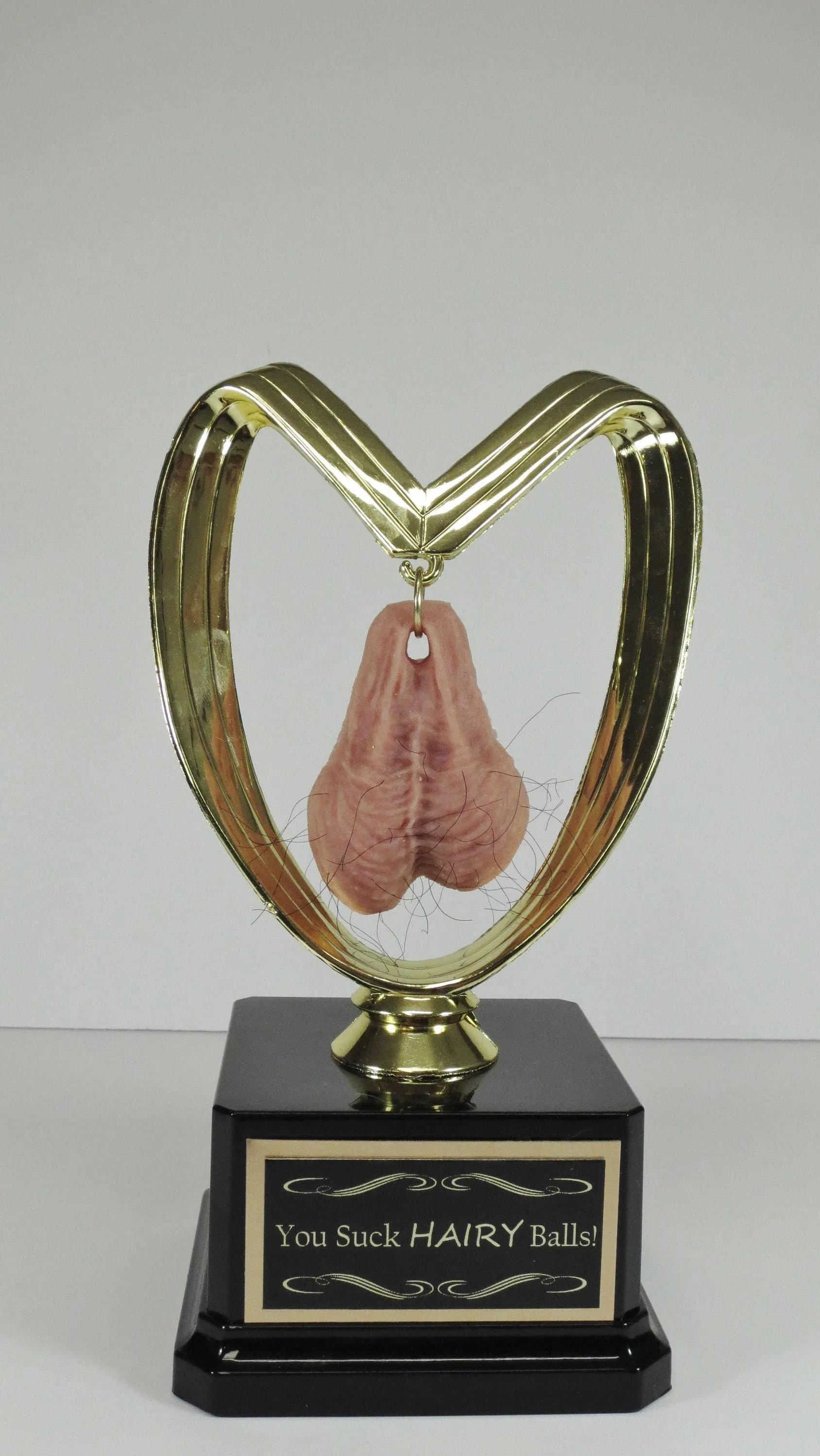 Funny Trophy You Suck HAIRY Balls Fantasy Football Loser Trophy Last Place FFL Sacko Trophy You've Got Balls Adult Humor Gag Gift Testicle