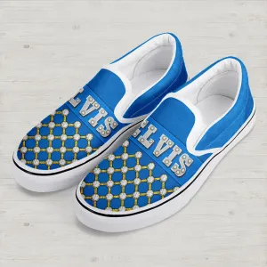 Gearhomie Elvis Slip On Shoes Blue Suede