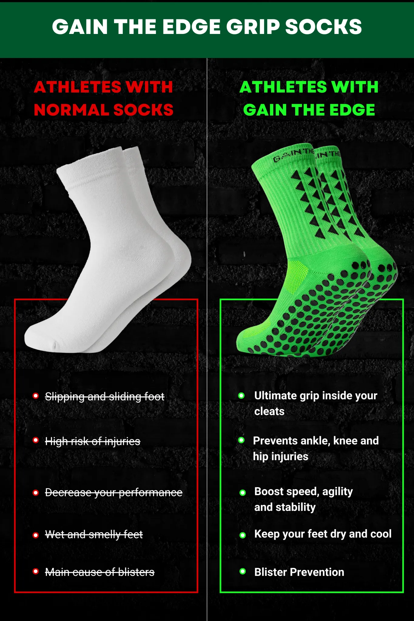 GRIP SOCKS 2.0  MidCalf Length - Green