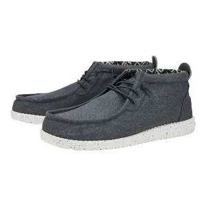 Hey Dude Wally Mid High Grey Canvas Shoe